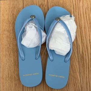 Brand new baby blue Tory Burch Flip Flops size 7